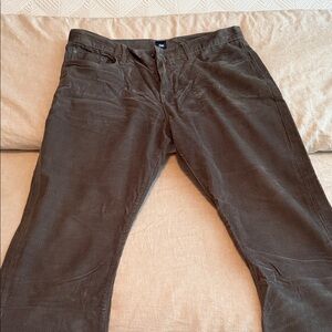 GAP Men's Charcoal Corduroy Trousers